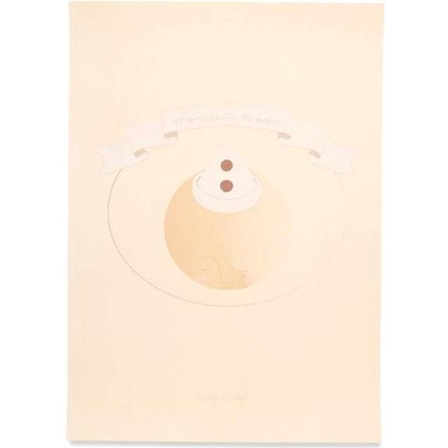 Konges Sløjd - Poster - Väggdekoration för barn - Monsieur Moon - H70 x W50 cm