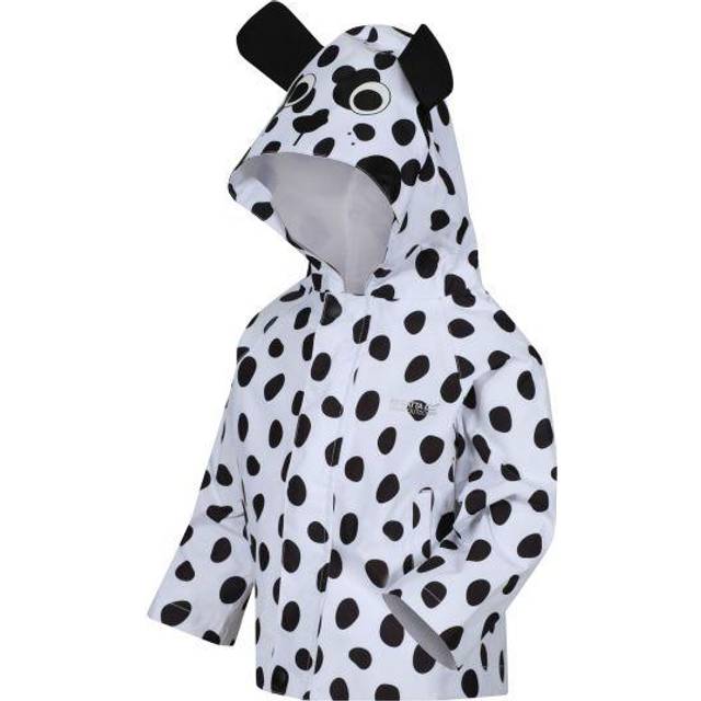 Regatta Kids Animal Print Hooded Waterproof Jacket 2 Pockets Cow Pig Donkey