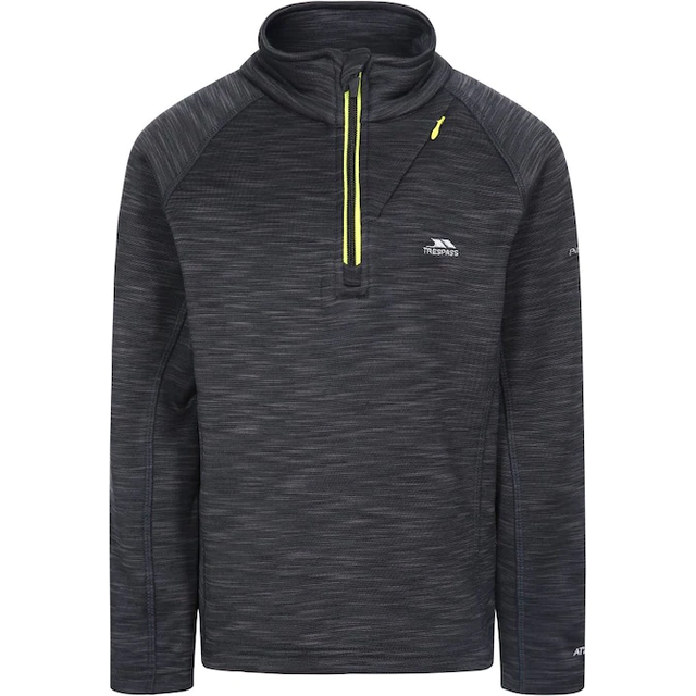 Trespass - Boys Edvin Fleece Top - Black - Age 5 - 6 Years