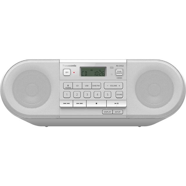Panasonic RX-D552E-K CD Boom Box (digital radio DAB+, FM, CD-spelare, USB, Bluetooth, nät- och batteridrift) svart