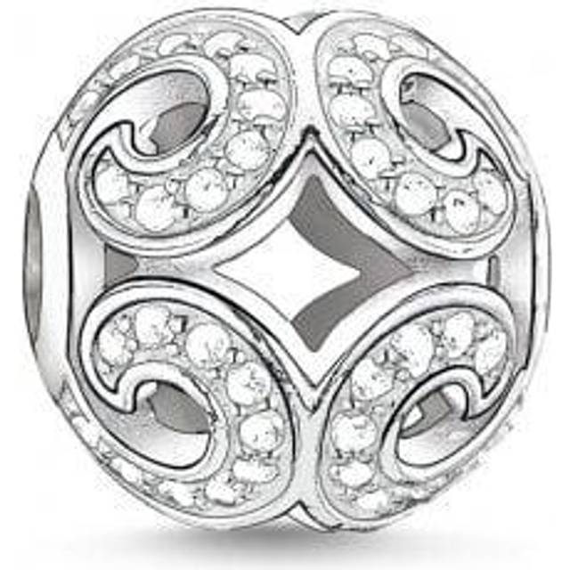 Thomas Sabo Karma Beads Silver White Zirconia Glittering Wave K0012