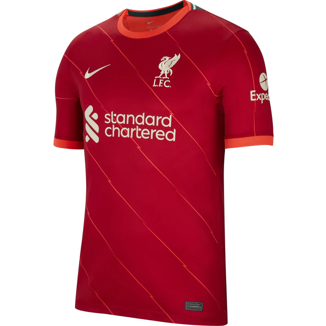 '21-'22 Liverpool Home Shirt Men's Red Polyester Made By: Nike