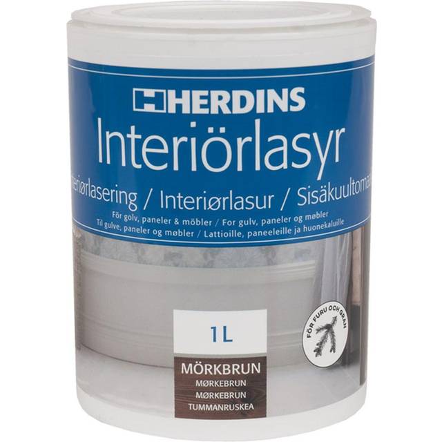Interiörlasyr Mörkbrun 1L, Herdins