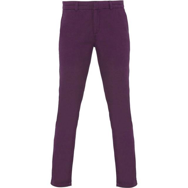(2XS, Purple) Asquith & Fox Womens/Ladies Casual Chino Trousers