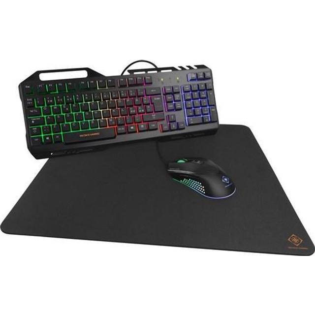 DELTACO GAMING 3-in-1 Gaming kit, Rainbow LED backlight, black