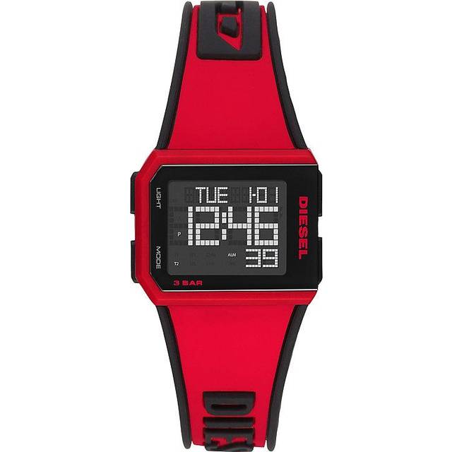 Diesel Mens Chopped Digital Watch DZ1923 - Red