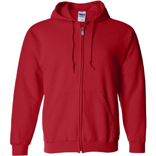 Gildan Heavy Blenda Full Zip Hooded Sweatshirt 18600 Colour: Red, Size