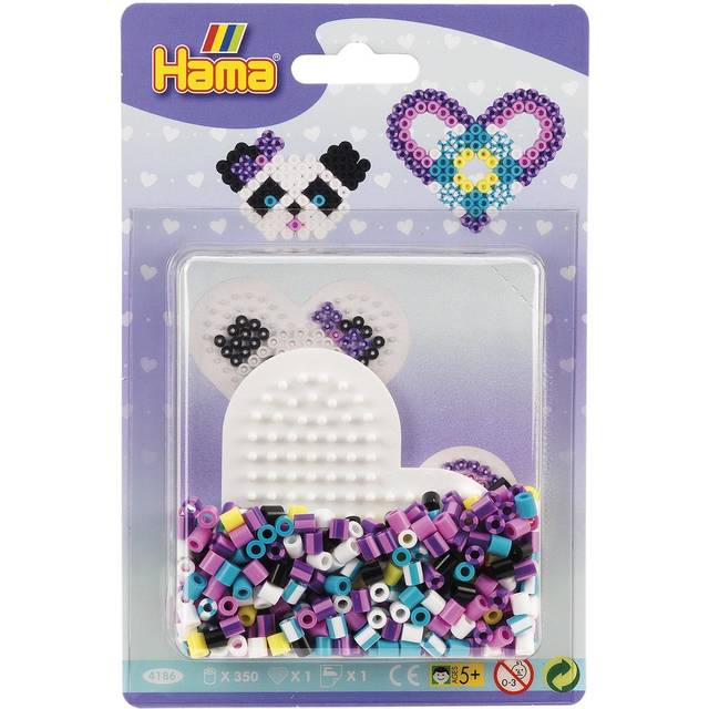 Hama Beads Blister Pack Create Fun Panda And Heart Designs 350 Beads