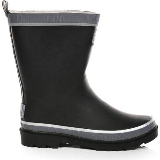Regatta Kids Waterproof Foxfire Reflective Wellies Black, Size: UK Infant 10 - Uk Infant 10