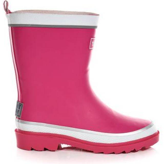 Regatta Kids Waterproof Foxfire Reflective Wellies Jem White, Size: UK Infant 10 - Pink - Uk Infant 10