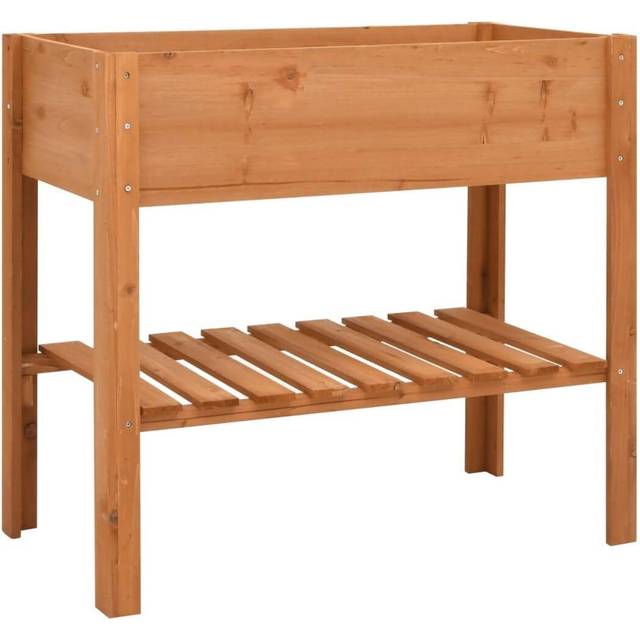 vidaXL Odlingslåda 88x43x80 cm granträ