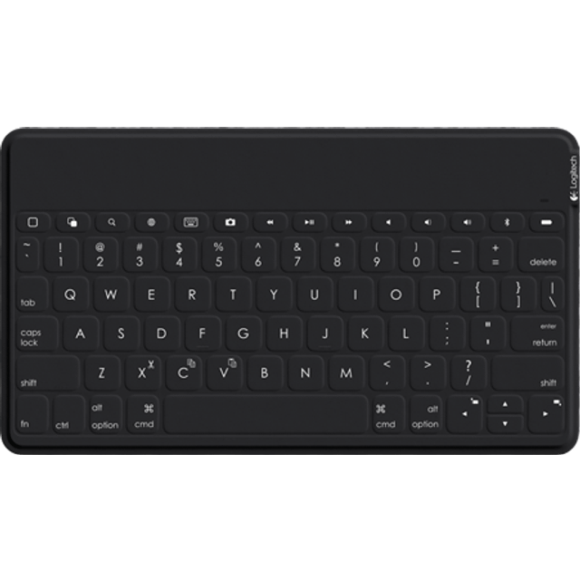 Logitech Keys-To-Go Trådlöst Bluetooth-tangentbord för iPhone, iPad, Smartphone, Android, Windows, QWERTZ Tysk Layout, Svart