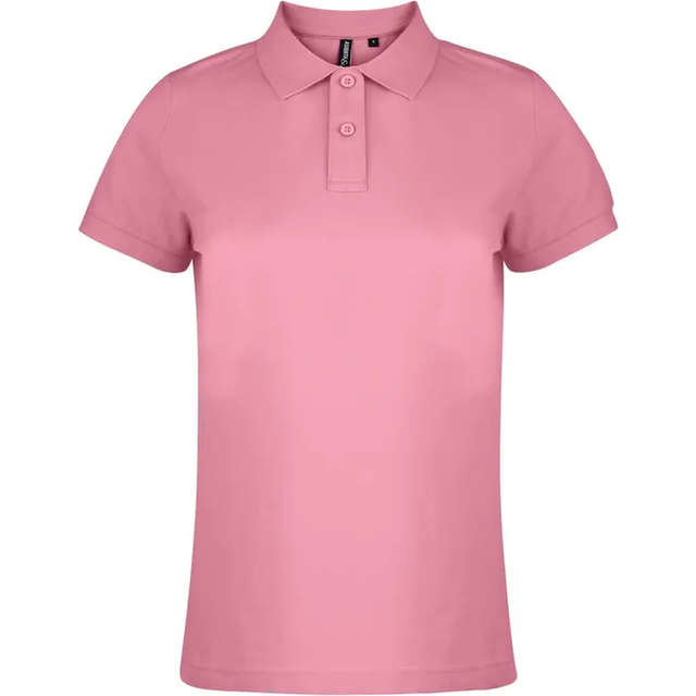 (XS, Pink Carnation) Asquith & Fox Womens/Ladies Plain Short Sleeve Polo Shirt