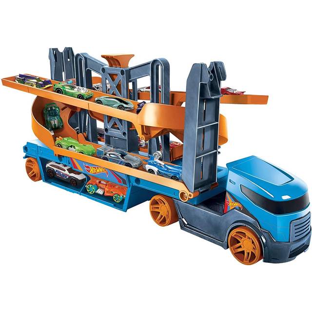 Hot Wheels City Lift & Launch Hauler Vehicle with Storage for up to 20 1:64 Cars
