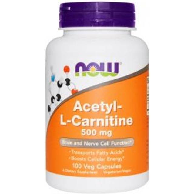 NOW Foods  Acetyl-L-Carnitine  100 Veg Capsules (500 mg per Capsule)