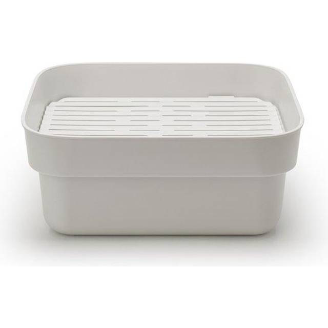 Brabantia Sinkside diskbalja med torkbricka 34x37 cm Ljusgrå - Grå