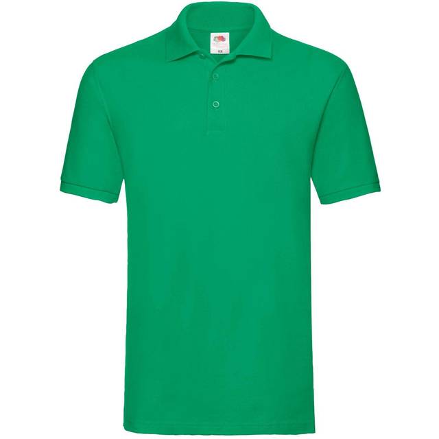 (XL, Kelly Green) Fruit Of The Loom Premium Mens Short Sleeve Polo Shirt