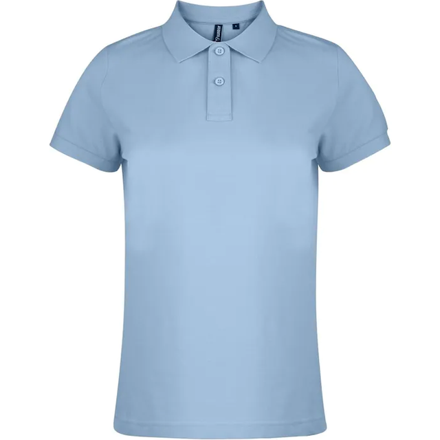 (XS, Sky) Asquith & Fox Womens/Ladies Plain Short Sleeve Polo Shirt