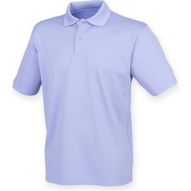 (XL, Lavender) Henbury Mens CoolplusÂ® Pique Polo Shirt