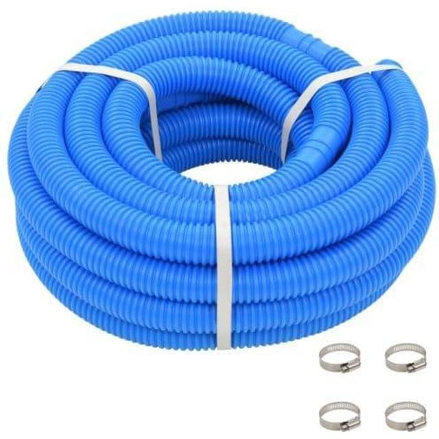 Poolslang med klämmor 38 mm12 m blå