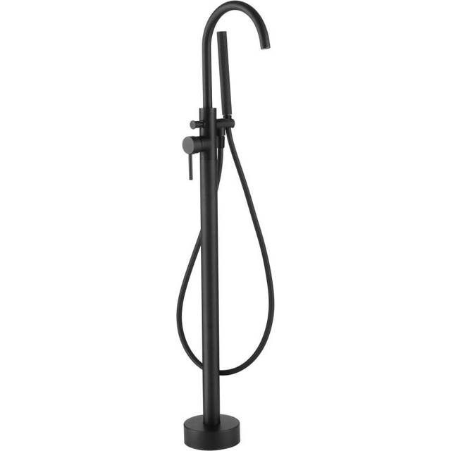 Black Freestanding Bath Shower Mixer Tap - Arissa
