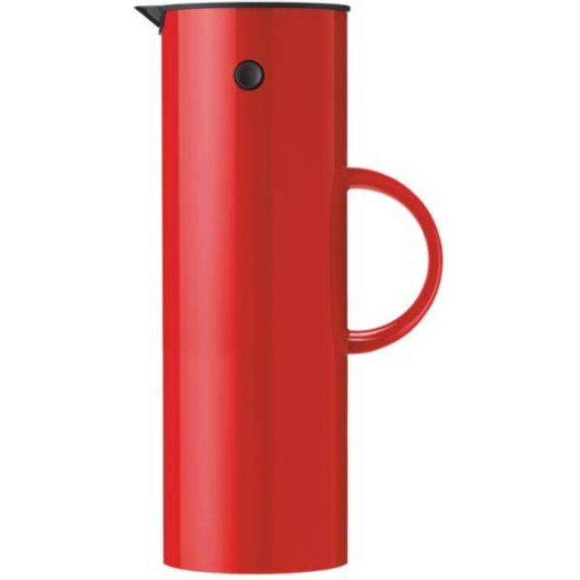 Stelton - EM77 Vacuum Jug 1L - hellgrau/glänzend/H x Ø 17x10,5cm/FDA-Zulassung/BPA- und Phthalatfrei/Kippverschluss/Glaseinsatz - light grey (30.0 x 17.0 x 10.5 x &#8960;10.5cm)