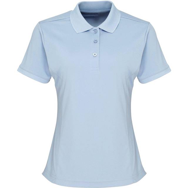 (M, Light Blue) Premier Womens/Ladies Coolchecker Short Sleeve Pique Polo T-Shirt