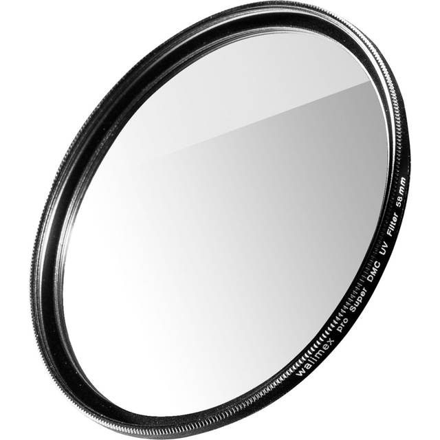 Walimex pro UV Filter Slim Super DMC 58mm - especially high-quality UV filter lens filter, Slim only 2.5 mm,16x Super DMC coating, for lens protect...