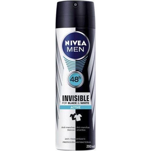 Active Deodorant Spray 200 ml Nivea Osynlig för svartvit man