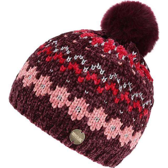 Regatta Kid's Hedy Lux Hat III Chenille stickad med Lrex tråd och fuskpäls poms huvudbonad, figur, 4-6
