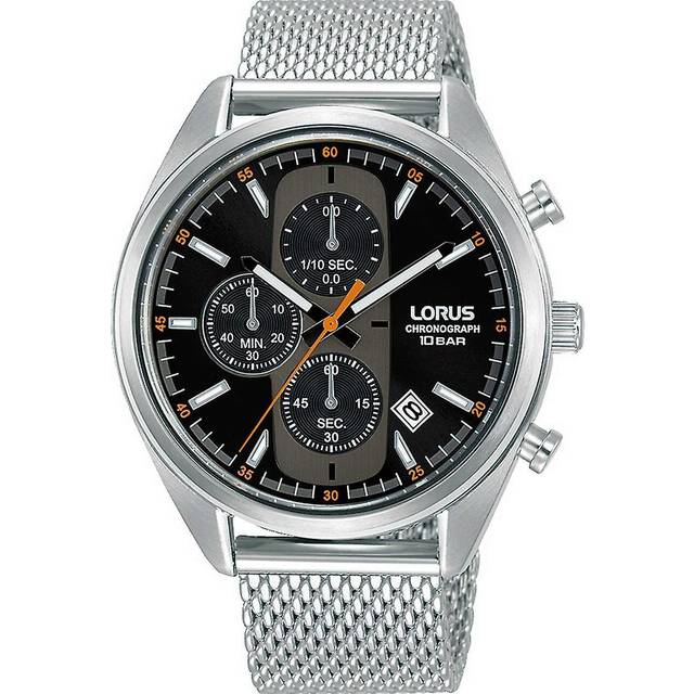 Lorus Mens Chronograph Mesh Strap Watch RM351GX9 - Black