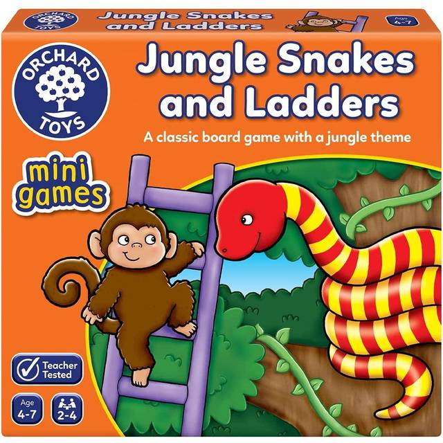 Orchard Toys Jungle Snakes and Ladders Mini / Travel Game