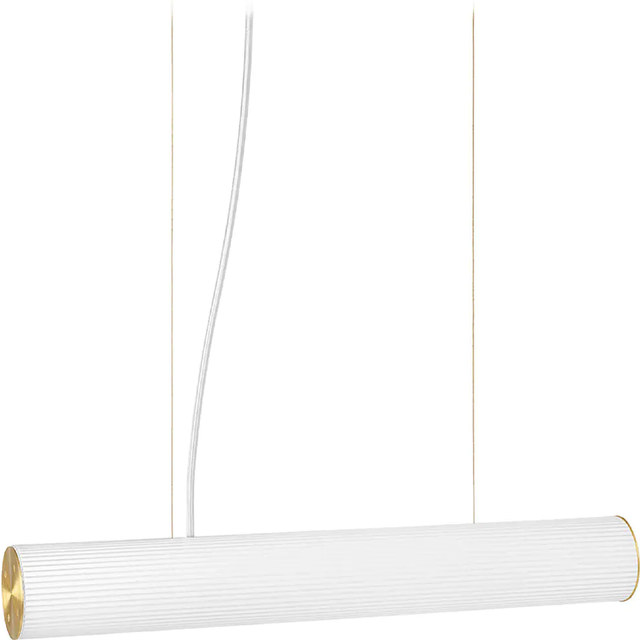 Ferm Living - Suspension Vuelta - Blanc - Verre opalin strié - Designer Trine Andersen