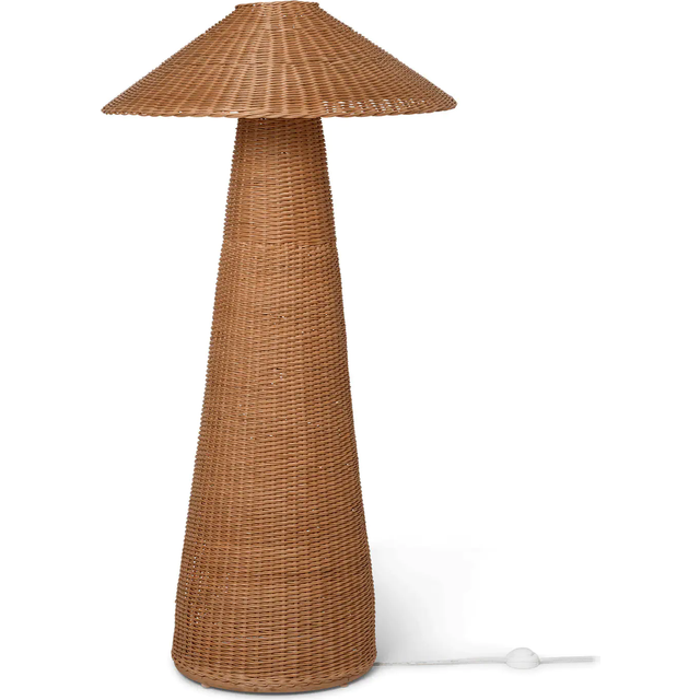 Ferm Living - Dou Floor Lamp - Golvlampa - Natural - Ø71 x H131 cm