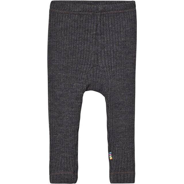 Joha Dark Grey Merino Wool Ribbed Leggings - 1-2 year