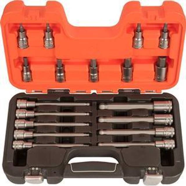 Bahco S18HEX 18 Piece 1/2" Drive Hexagon Socket Bit Set 1/2"