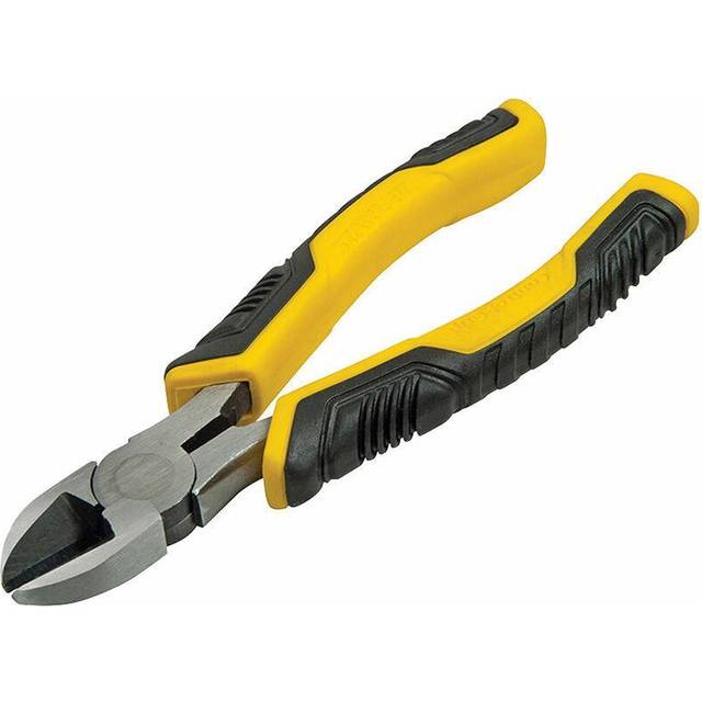 Stanley Control Grip Diagonal Plier Cutters 180mm in Yellow Carbon Steel