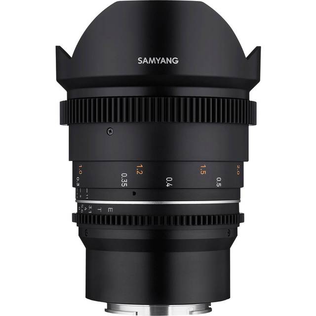 Samyang MF 14mm T3.1 VDSLR MK2 Sony E - fast T3.1 ultra-wide-angle cine and video lens for Sony E mount, 14 mm fixed focal length, follow focus gea...