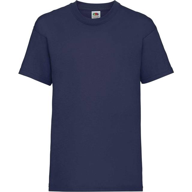 (3-4, Deep Navy) Fruit Of The Loom Childrens/Kids Unisex Valueweight Short Sleeve T-Shirt (Pack of 2)