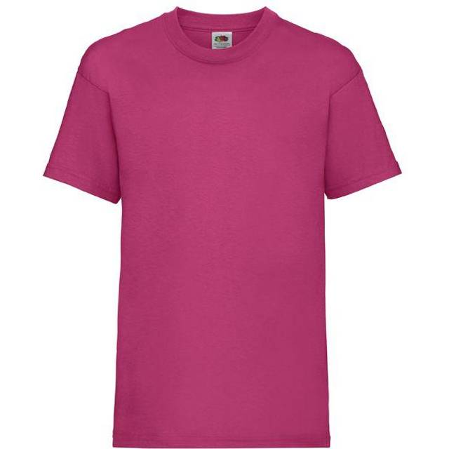(14-15, Fuchsia) Fruit Of The Loom Childrens/Kids Unisex Valueweight Short Sleeve T-Shirt (Pack of 2)