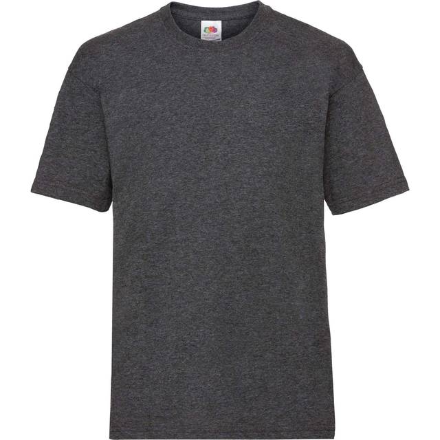 (9-11, Dark Heather) Fruit Of The Loom Childrens/Kids Unisex Valueweight Short Sleeve T-Shirt (Pack of 2)