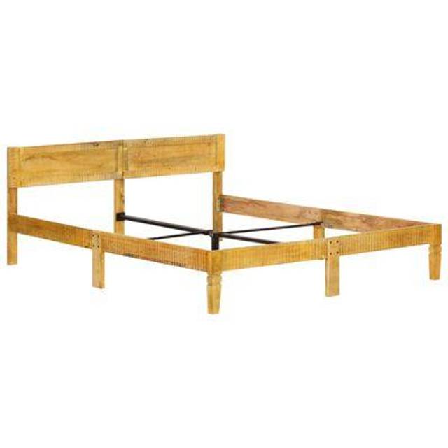 vidaXL Bed Frame without Mattress Solid Mango Wood 180 cm - Brown