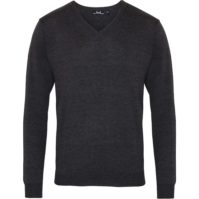 Premier V Neck Knitted Sweater PR694 Charcoal 2XL Colour: Charcoal, Si