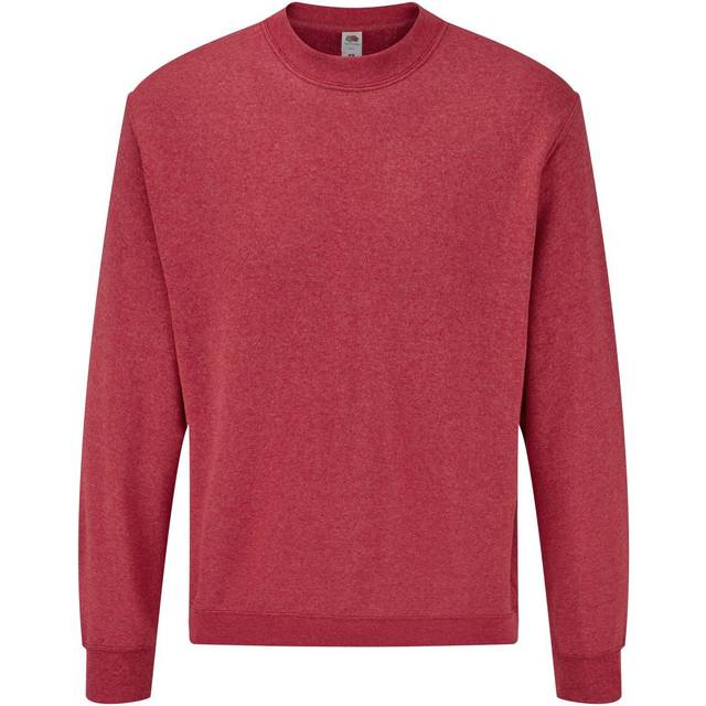 (L, Heather Red) Fruit Of The Loom Mens Set-In BelcoroÂ® Yarn Sweatshirt