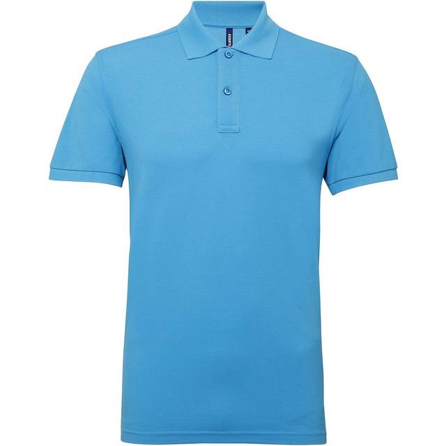 Asquith & Fox Mens Short Sleeve Performance Blend Polo Shirt (Turquoise) - Size Small