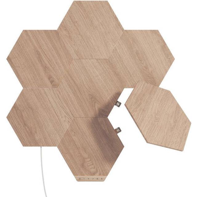 Nanoleaf Elements - Paneler med träutseende Starter Kit - 7 paneler
