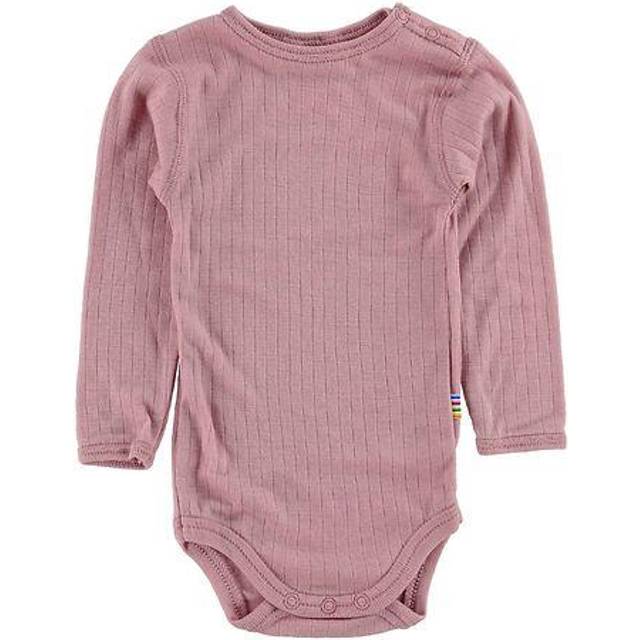 Joha uld langærmet body rosa 60