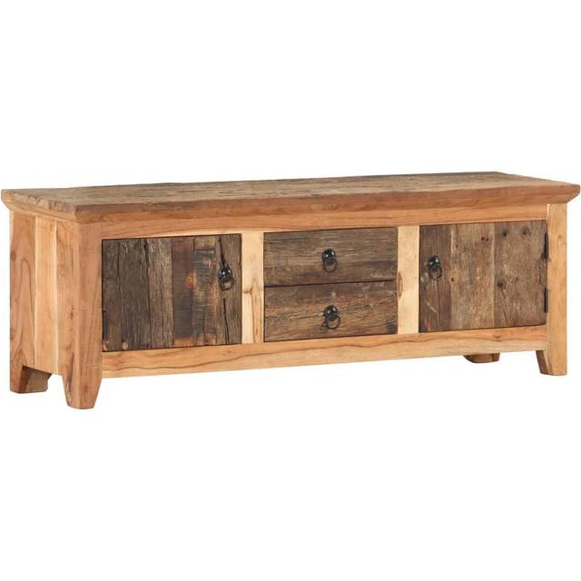 vidaXL TV Cabinet 120x30x40 cm Solid Acacia Wood and Reclaimed Wood - Brown