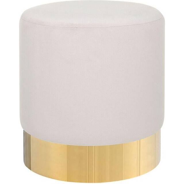 Velvet Pouffe Grey SOPHIA