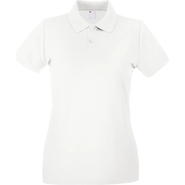 (X Small, Snow) Womens/Ladies Fitted Short Sleeve Casual Polo Shirt